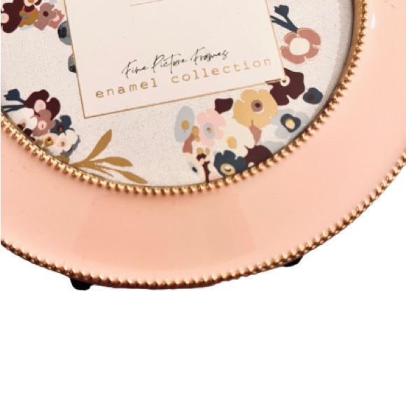 Sheffield Home Accents Nwt Sheffield Home Set2 Pink Enamel And Rose Gold 4x4 Round Picture